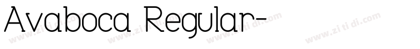 Avaboca Regular字体转换